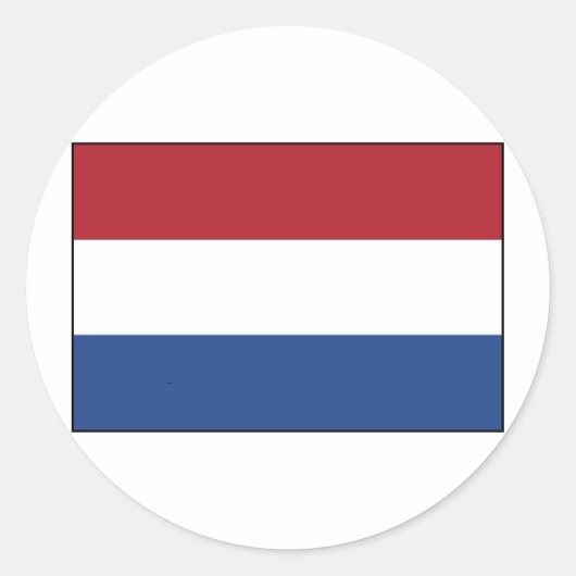 オランダの国旗 ラウンドシール (正面)