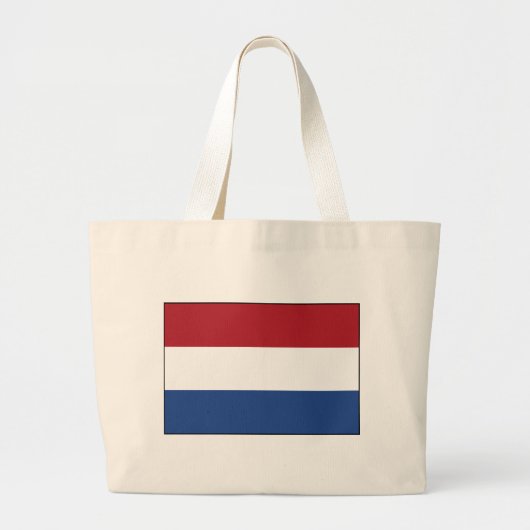 オランダの国旗 ラージトートバッグ (正面)