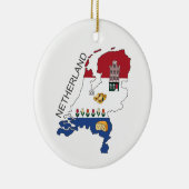 オランダの地図そしてFkag セラミックオーナメント (右)