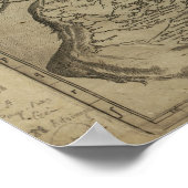 オランダの地図1583 - Leo Belgicus ポスター (角)