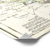 オランダの地図1832年 – デラマーシェ ポスター (角)