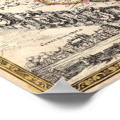 オランダの地図 ポスター (角)