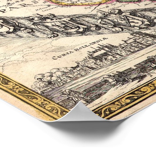 オランダの地図 ポスター (角)