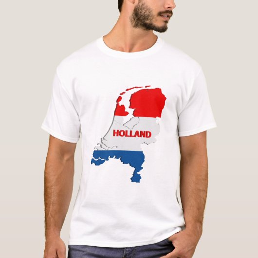 オランダの地図 Tシャツ (正面)