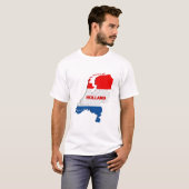オランダの地図 Tシャツ (正面フル)
