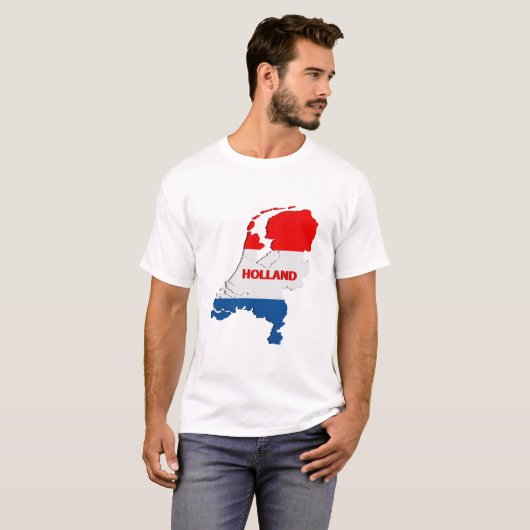 オランダの地図 Tシャツ (正面フル)