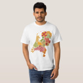 オランダの地域の地図のボヘミアのパッチワークのスタイル Tシャツ (正面フル)