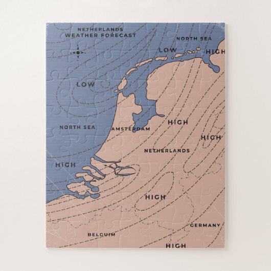 オランダの天気予報 ジグソーパズル (縦)