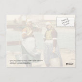 オランダの女の伝統的子の衣装と下駄 ポストカード (裏面)