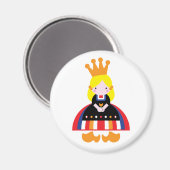 オランダの女の子がクイーンズデー マグネット (正面/裏面)