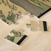 オランダの女性は犬を連れて ジグソーパズル (側面)