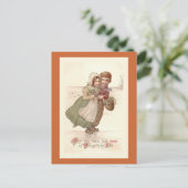 「オランダの子どもスケートで滑る」クリスマスポストカード シーズンポストカード (スタンド正面)