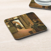 オランダの家(パネルの油)のインテリア コースター (左側)