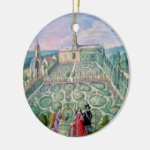 オランダの庭1650年(w/c紙で) セラミックオーナメント (左)