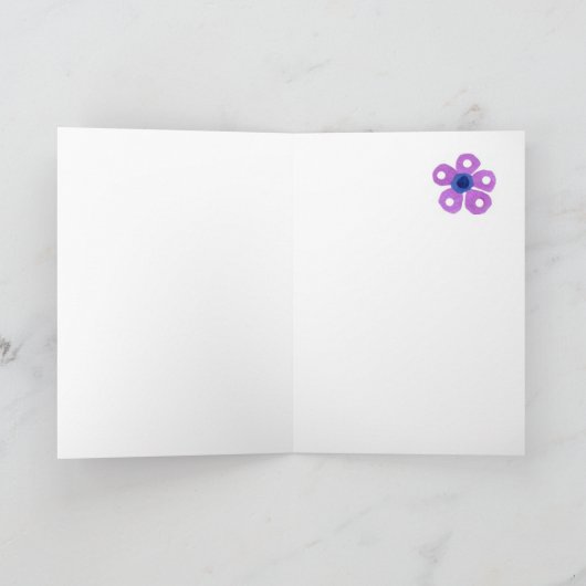 オランダの挨拶を用いるロマンチックなバースデー・カード カード (内部)