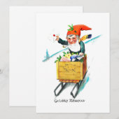 オランダの新年Gelukkig Nieuwjaar シーズンカード (正面/裏面)