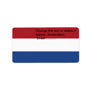 オランダの旗が付いているカスタムなラベル ラベル