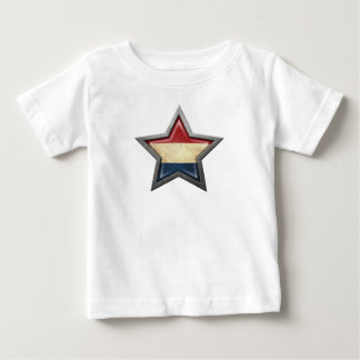 オランダの旗の星 ベビーTシャツ