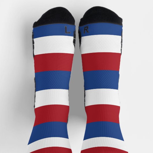 オランダの旗を持つ競技用クルーソック ソックス (上部)