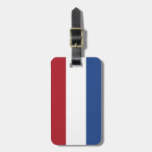 オランダの旗ラゲッジタグ付き/レザーストラップ ラゲッジタグ (正面縦)