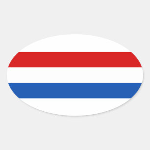 オランダの旗 楕円形シール
