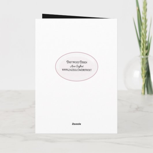 オランダの木製の靴とかすみ草の母の日 カード (裏面)