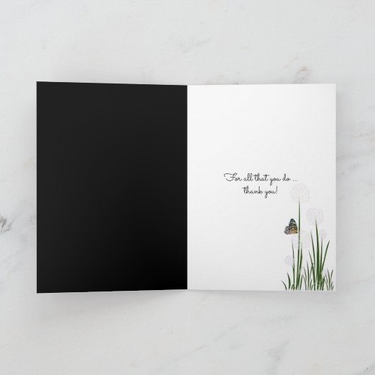 オランダの木靴とチューリップ感謝していユー カード (内部)