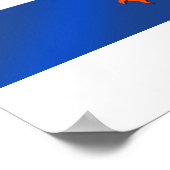 オランダの横行ライオンオランダ国旗 ポスター (角)