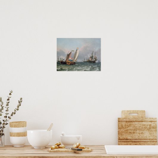 オランダの海の波打ち ポスター (キッチン)