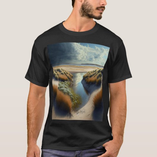 オランダの海岸砂丘 Tシャツ (正面)
