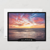 オランダの海辺に沈む夕日 ポストカード (正面/裏面)