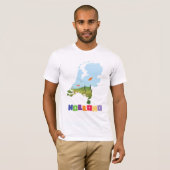 オランダの漫画の地図 Tシャツ (正面フル)
