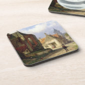 オランダの町(oの赤レンガの教会の前に計算して下さい コースター (左側)