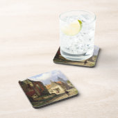 オランダの町(oの赤レンガの教会の前に計算して下さい コースター (右側)