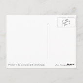 オランダの白いカードの田舎の風車 ポストカード (裏面)