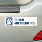 オランダの羊飼い犬の青 バンパーステッカー (車上)