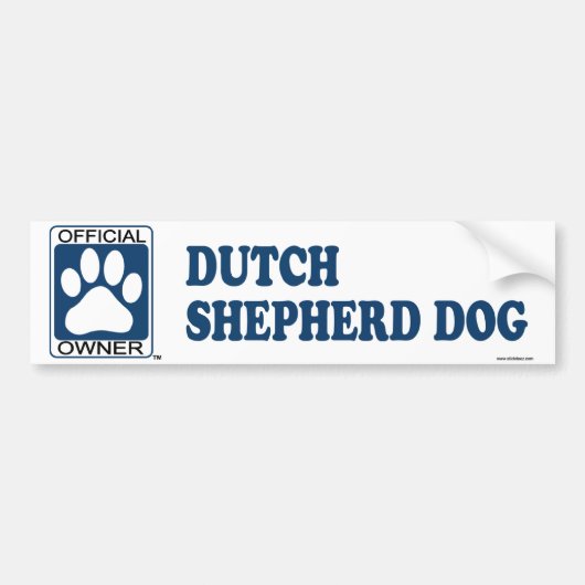 オランダの羊飼い犬の青 バンパーステッカー (正面)