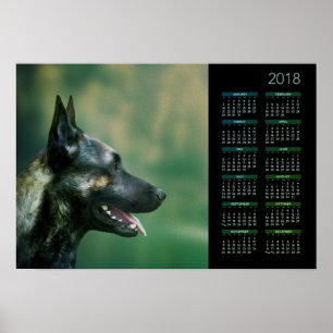 オランダの羊飼い- Dutchieのカレンダー2018年 ポスター