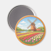 オランダの花畑 マグネット (正面/裏面)