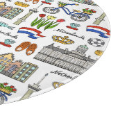 オランダの落書きパターン カッティングボード (角)