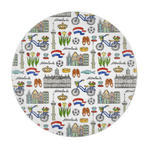 オランダの落書きパターン カッティングボード