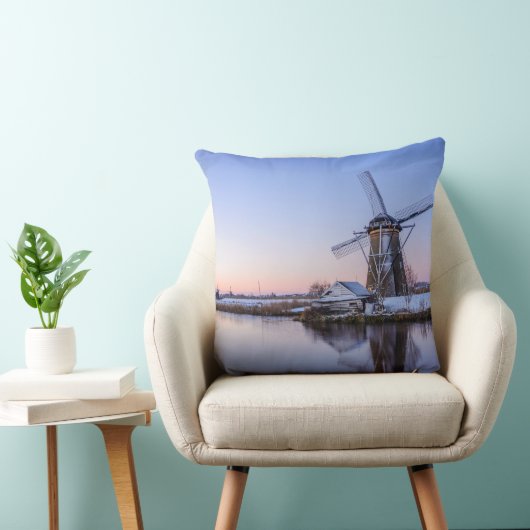 オランダの装飾用クッションの日の出の間の風車 クッション (椅子)