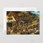 オランダの諺Pieter Bruegel the Elder ポストカード (正面/裏面)