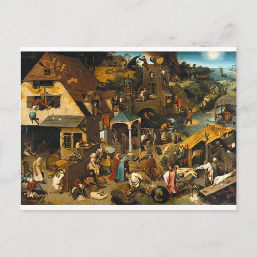 オランダの諺Pieter Bruegel the Elder ポストカード (正面)
