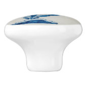 オランダの青いタイルの花 セラミックノブ (側面)