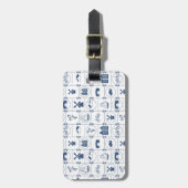 オランダの青いタイル ラゲッジタグ (正面縦)