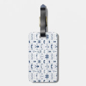 オランダの青いタイル ラゲッジタグ (裏面縦)