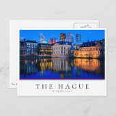 オランダの青い時間のハーグのスカイライン ポストカード (正面/裏面)