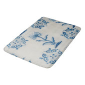 オランダの青および白い花 バスマット (アングル)