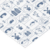 オランダの青く伝統的なデザイン ショートテーブルランナー (コーナー)